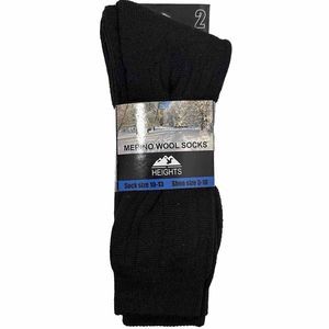 Men's Merino Wool Blend Warm Lightweight Urban Dress Socks 2 Pair Pack